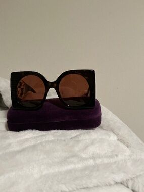 NWOT GUCCI Havana 55MM Oversized Square Plastic Sunglasses